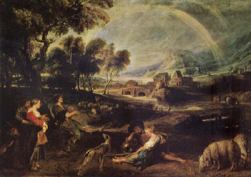 Peter Paul Rubens Landscape iwth a Rainbow oil painting image